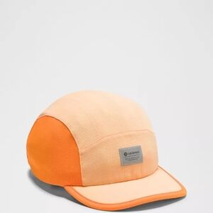 NWT Lululemon Multi-Panel Running Hat Rock Melon / Lit Orange  S/M